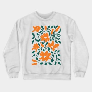 Tangerine & Pine: Matisse Flowers & Leaves Crewneck Sweatshirt